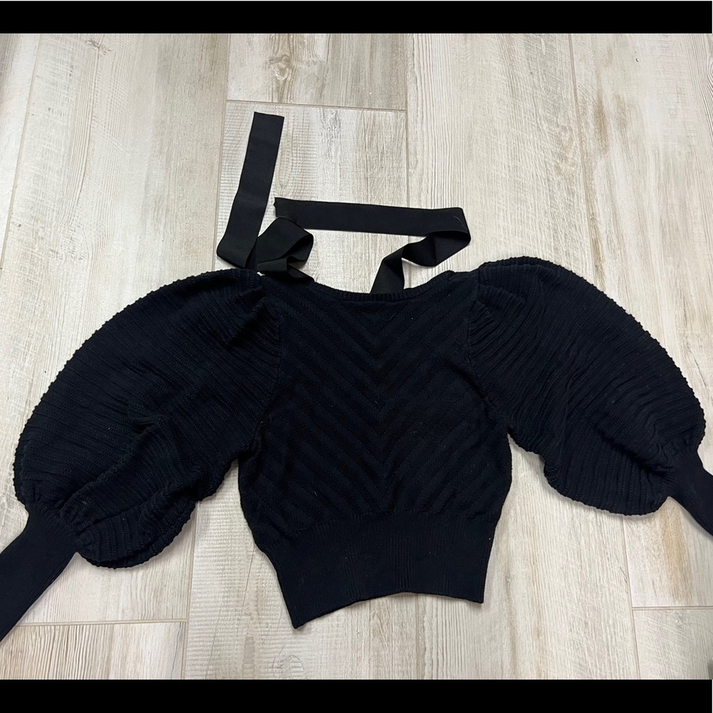 Happy x Nature sweater with ribbon tie